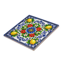 🍋 Limão Azul Bloom — Azulejo Mediterrâneo
