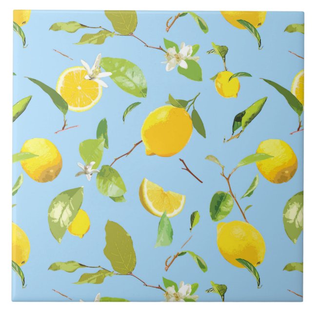 Limão de Aquarela e Folhas 3 (Frente)