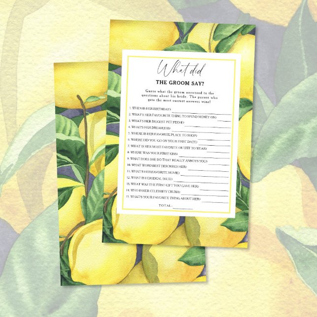 Limão de citros - O que o noivo disse jogo de noiv (Criador carregado)