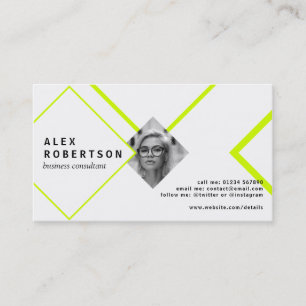 Limão e cartão de visita branco do retrato dos