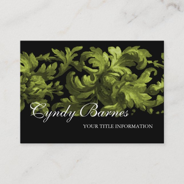 Limão e Cartão de visita de rolagem do Acanthus pr (Frente)