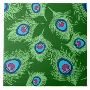 Limão e Penas Azuis de Peacock no Emerald Green