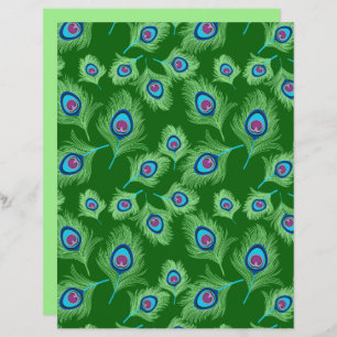 Limão e Penas Azuis de Peacock no Emerald Green