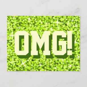 Limão Glitz 'OMG!' cartão postal