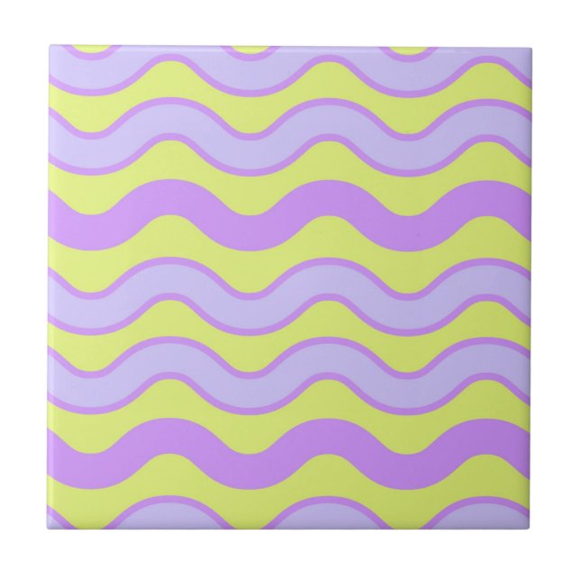 Limão Roxo Stripe Moderna Primavera de Verão (Frente)