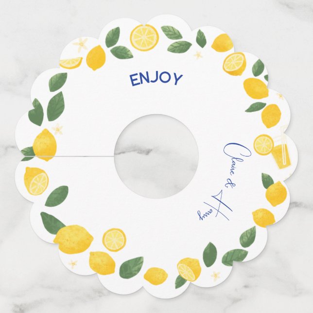 Limão simples personaliza a etiqueta de vinho (Frente)