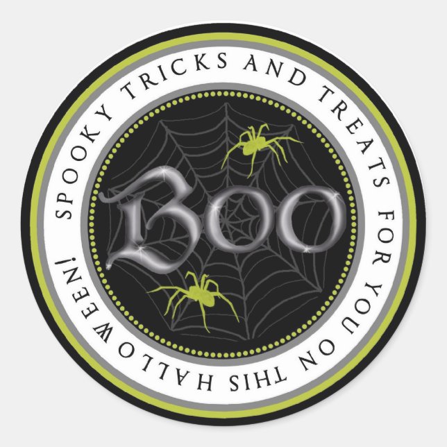 Limão Spider Web Halloween Adesivos (Frente)