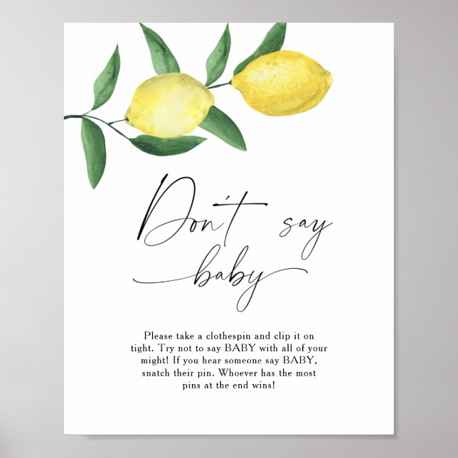 Limas - Não diga poster de bebê (Frente)