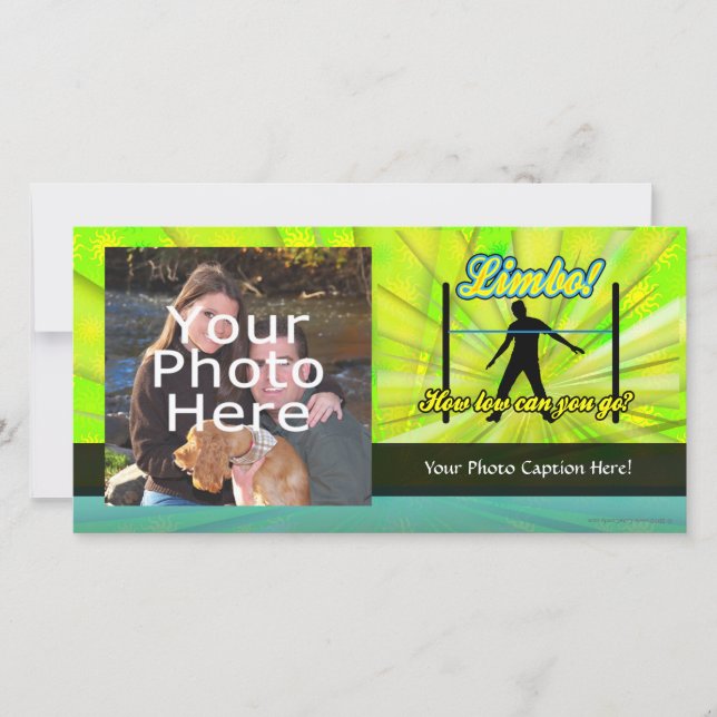 Limbo, Cartão com fotos Colorido do Neon Party (Frente)