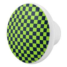 Lime and navy checkerboard pattern