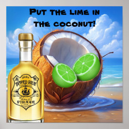 Lime, Coconut and Rum Poster