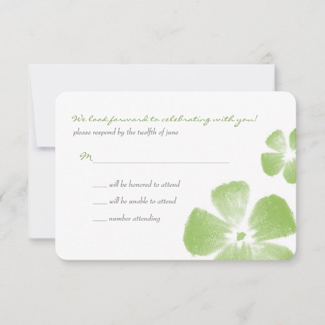 Lime Flores de Aquarela Tropical Casamento RSVP (Frente)