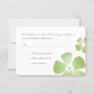 Lime Flores de Aquarela Tropical Casamento RSVP