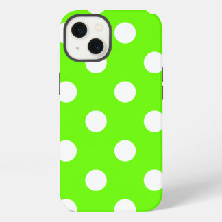 Lime green polka dots