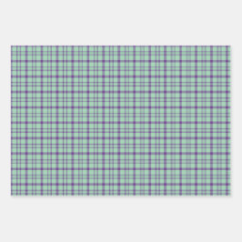 Lime Green Purple Plaid Classic Pattern