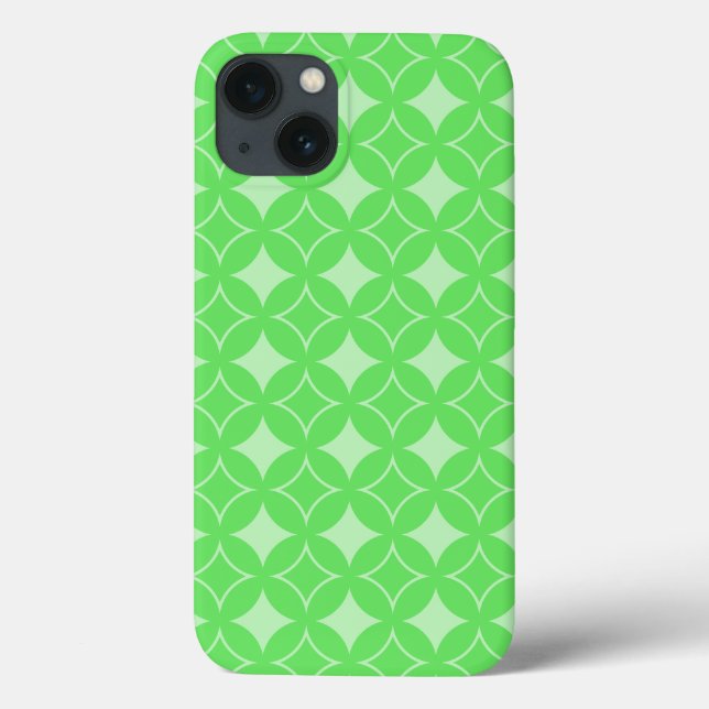 Lime green shippo pattern Case-Mate iPhone case (Verso)