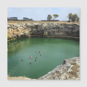 Limestone Cliff e Emerald Waters Magnetic Card