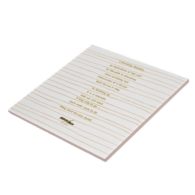 Liminalidade Azulejo cerâmico da poeta Adiela Akoo (Lateral)