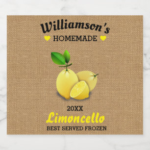 Limões caseiros Limoncello Russo Burlap