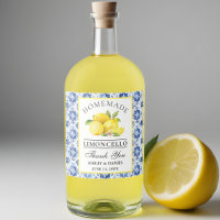 Limões de Aquarela Azulejo Azul Limoncello