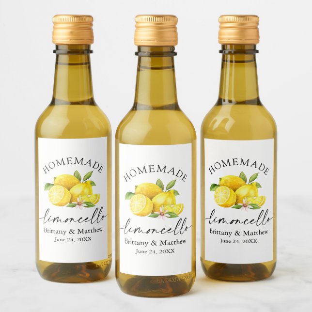 Limões De Aquarela De Limoncello (Garrafas)