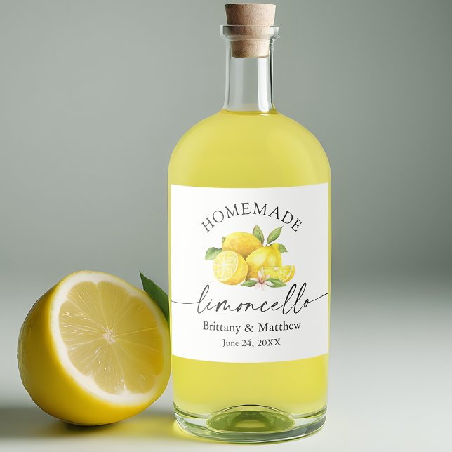 Limões De Aquarela De Limoncello (Customize to change your personalized text size or text style.)