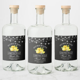 Limões de Aquarela Luzes Pretas Limoncello
