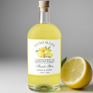Limões de Aquarela Obrigados Rótulos de Garrafas
