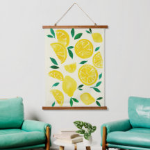 Limões de aquarelas - amarelo e verde