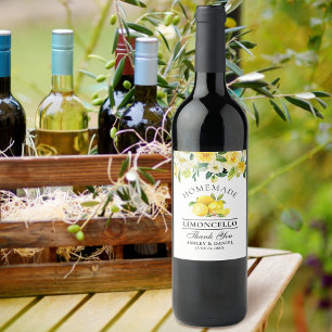 Limões De Aquarelas Rótulos De Garrafas De Limonce