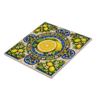 limões de padrão siciliano azulejo cerâmico
