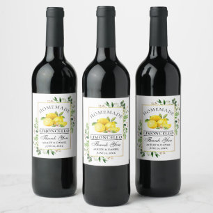 Limões Dourados Rótulos de Garrafas de Limoncell