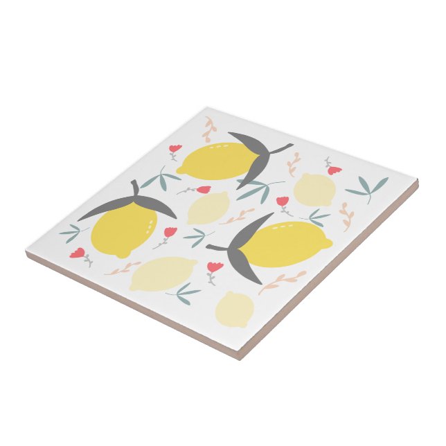 Limões Floral Flores Botânicas Flores Vermelhas De (Lateral)