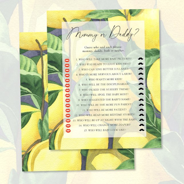 Limões - Jogo de mamãe ou chá de fraldas (Criador carregado)