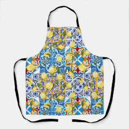 Limões,Mediterrâneo,majolica,azulejos italianos,ve