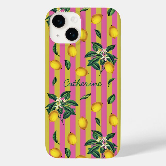 Limões Mediterrâneos Nome Listras Rosa Amarelo (Verso)