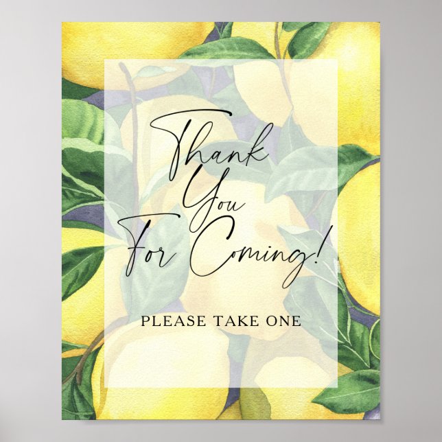 Limões - Obrigado por vir Poster (Frente)