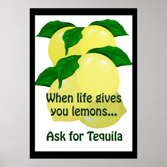 Limões Tequila Engraçado Poster 20 x 28 (Frente)