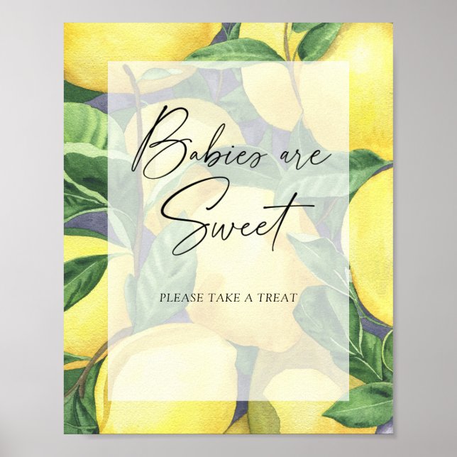 Limon citrus - bebês são doces pôster (Frente)