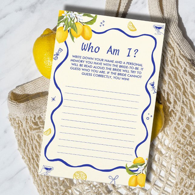 Limon Main Squeze Chá de panela Adivinha Quem Jogo (Criador carregado)