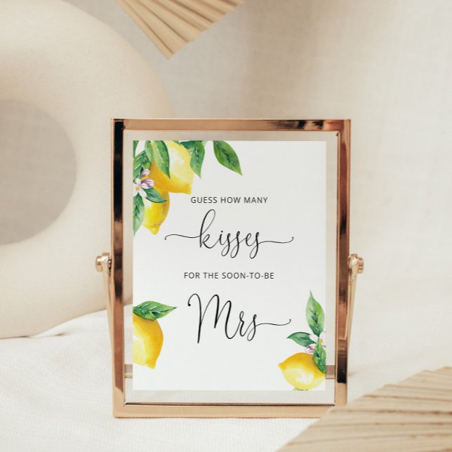 Limon quantos beijos cartão de pôster do chá de pa (Criador carregado)