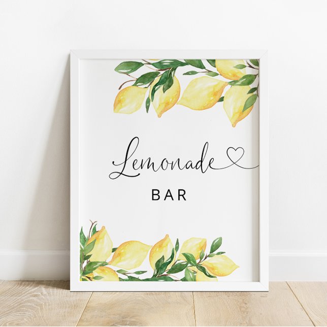Limonada Bar Limão Poster Floral (Criador carregado)