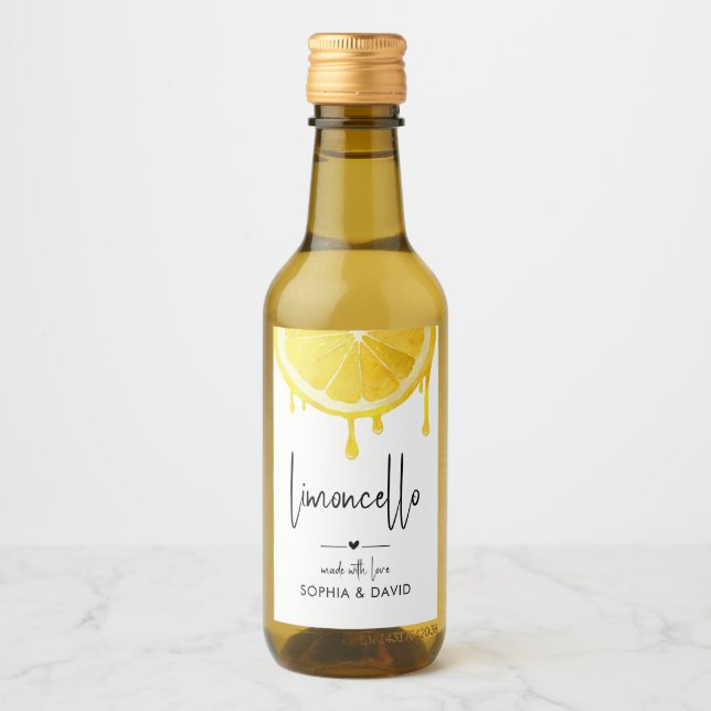 Limoncello Aquarela Limão Gotejando Caseiro (Frente)