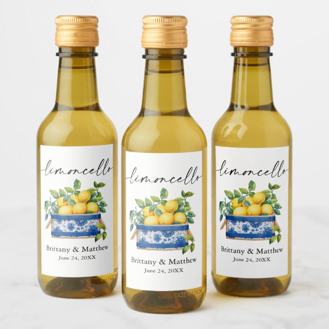 Limoncello Calliografia Aquarela Limons Box Mini (Garrafas)
