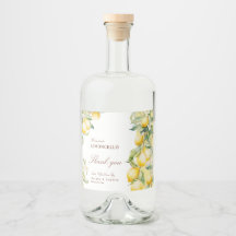 Limoncello Caseiro Aquarela Limões Obrigada