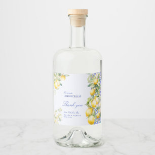 Limoncello Caseiro Azulejo Mediterrâneo Obrigado