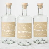 Limoncello Caseiro Kraft Vintage com Amor