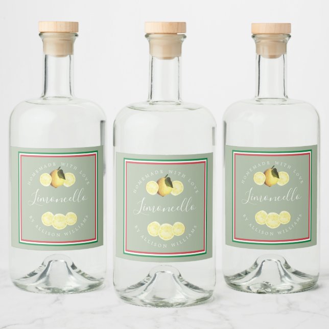 Limoncello Caseiro Personalizado Bandeira Tricolor (Garrafas)