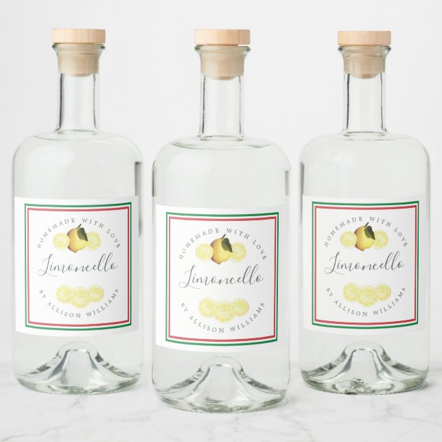 Limoncello Caseiro Personalizado Bandeira Tricolor (Garrafas)