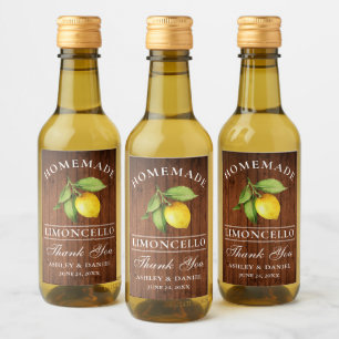 Limoncello Lemon Madeira Obrigados Mini Rótulos d